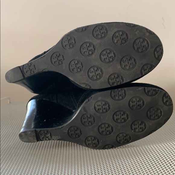 Tory Burch Adrienne Suede Wedge Ankle Booties - Picture 5 of 5